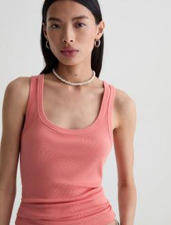 Ashley Tank Orange Spritz Essential Rib Knit WOMENS TOPS Photo 3