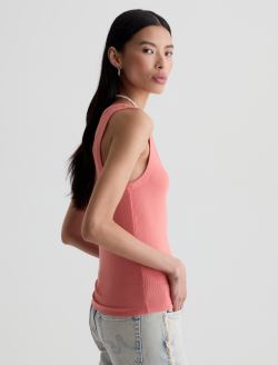 Ashley Tank Orange Spritz Essential Rib Knit WOMENS TOPS Photo 4