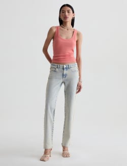Ashley Tank Orange Spritz Essential Rib Knit WOMENS TOPS Photo 5