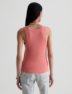 Ashley Tank Orange Spritz Essential Rib Knit WOMENS TOPS Photo 8
