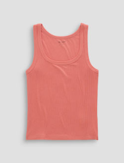 Ashley Tank Orange Spritz Essential Rib Knit WOMENS TOPS Photo 1