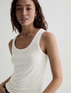 Ashley Tank Powder Essentials Rib Knit  WOMENS TOPS Photo 3