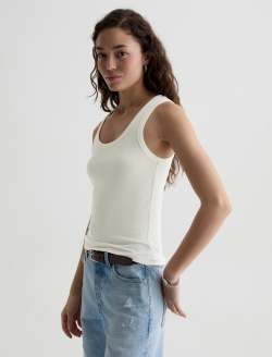 Ashley Tank Powder Essentials Rib Knit  WOMENS TOPS Photo 7