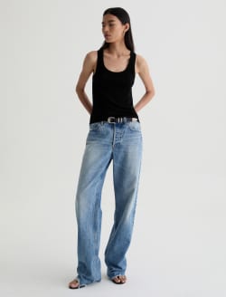 Ashley Tank Super Black Essentials Rib Knit  WOMENS TOPS Photo 5