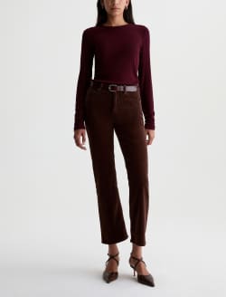 Julia Long Sleeve Jazz Berry Essentials Rib Top WOMENS TOPS Photo 5