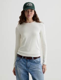 Julia Long Sleeve Powder Essentials Rib Top WOMENS TOPS Photo 2
