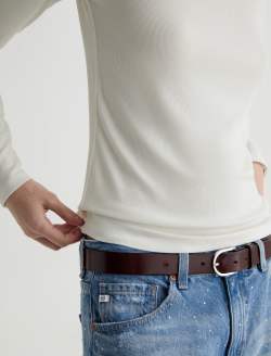 Julia Long Sleeve Powder Essentials Rib Top WOMENS TOPS Photo 6