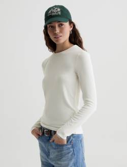 Julia Long Sleeve Powder Essentials Rib Top WOMENS TOPS Photo 7