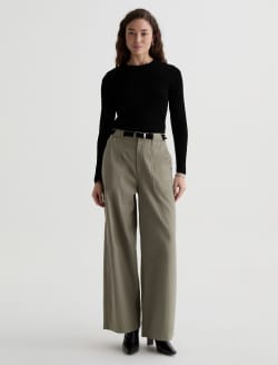 Julia Long Sleeve Super Black Essentials Rib Top WOMENS TOPS Photo 5