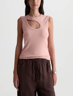 Miah Top Sparkling Rose Cut-Out Tank WOMENS TOPS Photo 2