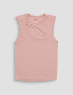 Miah Top Sparkling Rose Cut-Out Tank WOMENS TOPS Photo 1