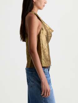 Kacey Top Wild Light Draped Neck Sleeveless Blouse WOMENS TOPS Photo 4