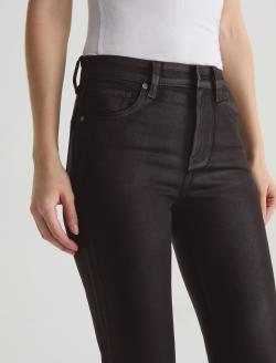 Mari Leatherette Super Black Mid-Rise Slim Straight WOMENS BOTTOMS Photo 4