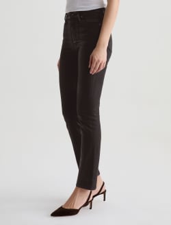 Mari Leatherette Super Black Mid-Rise Slim Straight WOMENS BOTTOMS Photo 6
