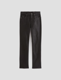 Mari Leatherette Super Black Mid-Rise Slim Straight WOMENS BOTTOMS Photo 1