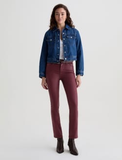 Mari Leatherette Winery Mid-Rise Slim Straight WOMENS BOTTOMS Photo 2