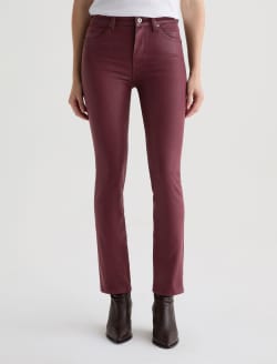 Mari Leatherette Winery Mid-Rise Slim Straight WOMENS BOTTOMS Photo 3