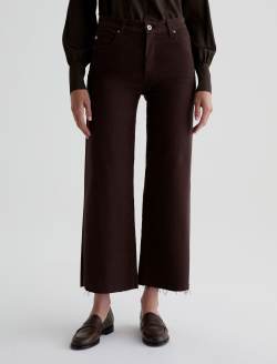 Saige Wide Leg Crop Amaretto Noir Mid-Rise Wide Leg AG Cloud Soft Denim™ WOMENS BOTTOMS Photo 3