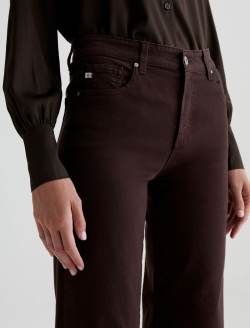 Saige Wide Leg Crop Amaretto Noir Mid-Rise Wide Leg AG Cloud Soft Denim™ WOMENS BOTTOMS Photo 4
