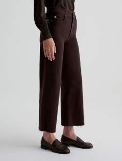 Saige Wide Leg Crop Amaretto Noir Mid-Rise Wide Leg AG Cloud Soft Denim™ WOMENS BOTTOMS Photo 5