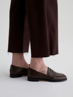 Saige Wide Leg Crop Amaretto Noir Mid-Rise Wide Leg AG Cloud Soft Denim™ WOMENS BOTTOMS Photo 6