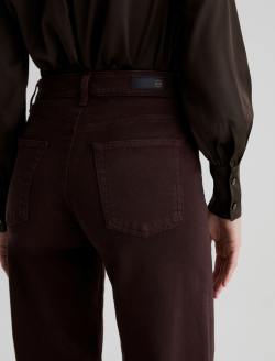 Saige Wide Leg Crop Amaretto Noir Mid-Rise Wide Leg AG Cloud Soft Denim™ WOMENS BOTTOMS Photo 7