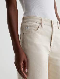 【AAKE】LUSH COTTON WIDE PT Women Saige Wide Leg Crop Opal Stone at AG Jeans Official Store