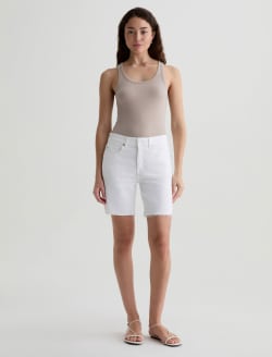 Ex-Boyfriend Short White Mid-Rise Bermuda WOMENS BOTTOMS Photo 2