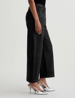 Hattie Crop Leatherette Super Black High-Rise Barrel WOMENS BOTTOMS Photo 5