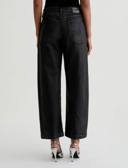 Hattie Crop Leatherette Super Black High-Rise Barrel WOMENS BOTTOMS Photo 8
