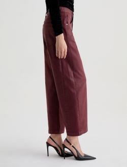 Hattie Crop Leatherette Winery High-Rise Barrel WOMENS BOTTOMS Photo 5