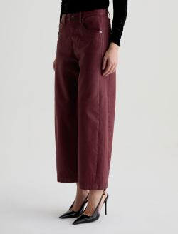 Hattie Crop Leatherette Winery High-Rise Barrel WOMENS BOTTOMS Photo 6