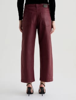 Hattie Crop Leatherette Winery High-Rise Barrel WOMENS BOTTOMS Photo 8