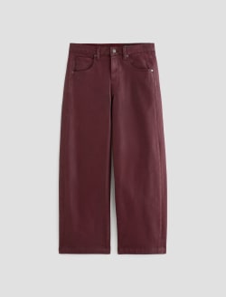 Hattie Crop Leatherette Winery High-Rise Barrel WOMENS BOTTOMS Photo 1
