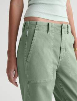 Analeigh Pant Sulfur Faded Moss Mid-Rise Utility WOMENS BOTTOMS Photo 4