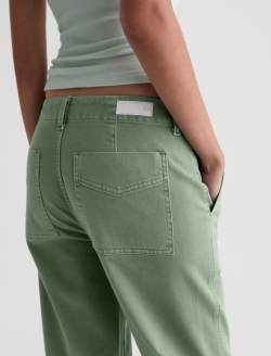 Analeigh Pant Sulfur Faded Moss Mid-Rise Utility WOMENS BOTTOMS Photo 7