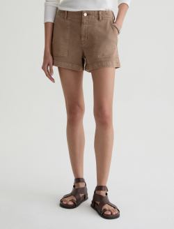 Analeigh Short Sulfur Light Taupe Mid-Rise Utility Short WOMENS BOTTOMS Photo 3
