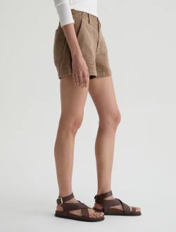 Analeigh Short Sulfur Light Taupe Mid-Rise Utility Short WOMENS BOTTOMS Photo 5
