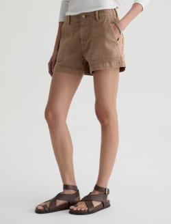 Analeigh Short Sulfur Light Taupe Mid-Rise Utility Short WOMENS BOTTOMS Photo 6