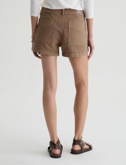 Analeigh Short Sulfur Light Taupe Mid-Rise Utility Short WOMENS BOTTOMS Photo 8