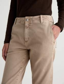 Brinley Jean Sulfur Studio Tan Mid-Rise Straight WOMENS BOTTOMS Photo 4