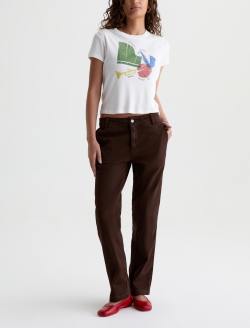 Brinley Jean Sulfur Wood Brown Mid-Rise Straight WOMENS BOTTOMS Photo 2