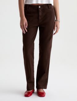Brinley Jean Sulfur Wood Brown Mid-Rise Straight WOMENS BOTTOMS Photo 3