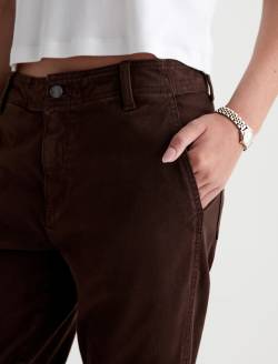 Brinley Jean Sulfur Wood Brown Mid-Rise Straight WOMENS BOTTOMS Photo 4
