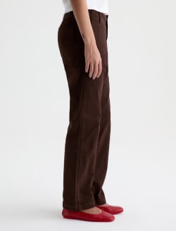 Brinley Jean Sulfur Wood Brown Mid-Rise Straight WOMENS BOTTOMS Photo 5