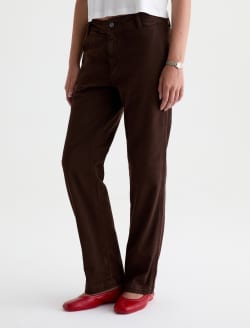 Brinley Jean Sulfur Wood Brown Mid-Rise Straight WOMENS BOTTOMS Photo 6