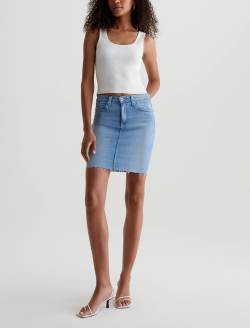 AMERI　MEDI ERIN WRINKLE SKIRT Z Supply Reina Airy Gauze Midi Skirt In White Cotton | Red Dress