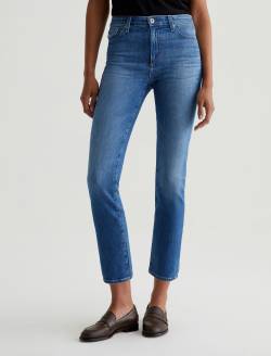 ★★ ★★ Women's Mid Rise Slim Straight Fit Blue Women Mari Runway at AG Jeans Official Store