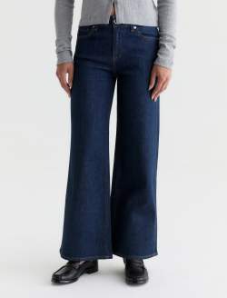 Saige Wide Leg Petite Jean Symmetry Mid-Rise Fit WOMENS BOTTOMS Photo 3