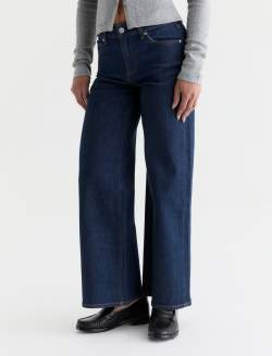 Saige Wide Leg Petite Jean Symmetry Mid-Rise Fit WOMENS BOTTOMS Photo 6